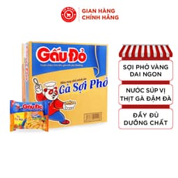 Thùng 30 gói mì ăn liền Gấu Đỏ gà sợi phở 63G (bao bì mới) TẠP HÓA BÁN_SỈ 1
