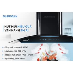 Máy hút mùi bếp Daikiosan DKH-00001 loại âm tủ lưu lượng 750 m3h chính hãng 5