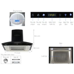 Máy hút mùi bếp Daikiosan DKH-00001 loại âm tủ lưu lượng 750 m3h chính hãng 6