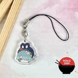 (mua 1 tặng 1) Dây treo điện thoại in hình GENSHIN IMPACT ver BABY TAI THỎ mica acrylic dây móc khóa tiện lợi xinh xắn 3