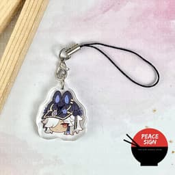 (mua 1 tặng 1) Dây treo điện thoại in hình GENSHIN IMPACT ver BABY TAI THỎ mica acrylic dây móc khóa tiện lợi xinh xắn 5