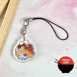 (mua 1 tặng 1) Dây treo điện thoại in hình GENSHIN IMPACT ver BABY TAI THỎ mica acrylic dây móc khóa tiện lợi xinh xắn 4