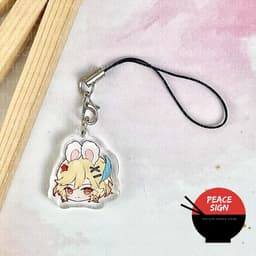 (mua 1 tặng 1) Dây treo điện thoại in hình GENSHIN IMPACT ver BABY TAI THỎ mica acrylic dây móc khóa tiện lợi xinh xắn 7