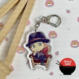 (mua 1 tặng 1) Móc khóa in hình THÁM TỬ LỪNG DANH CONAN ver GHẾ TỰA mica anime chibi quà tặng độc đáo 9