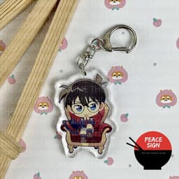 (mua 1 tặng 1) Móc khóa in hình THÁM TỬ LỪNG DANH CONAN ver GHẾ TỰA mica anime chibi quà tặng độc đáo 3