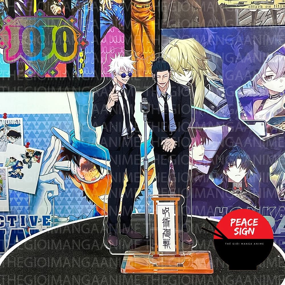 (TẶNG KÈM CARD) Mô hình standee JUJUTSU KAISEN ver MẶC VEST Suguru GETO Satoru GOJO Chú Thuật Hồi Chiến mica acrylic