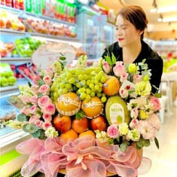 10C Màng co size 60*60  bọc giỏ hoa quả, giỏ quà tết hàng ép vòm đẹp hàng loại 1 2
