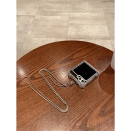 [CÓ SẴN] Ốp Z GLIP 8 - Z Flip4 - Z Flip7 - Flip5 5G tráng gương chống sốc charm tim cá tính kèm dây bạc nhuyễn đeo dài 6