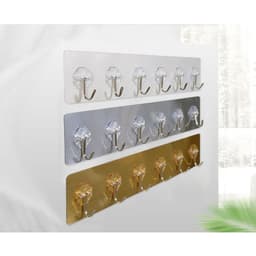 Móc Treo Dán Tường Treo Quần Áo, treo đồ 6 móc siêu dính chịu lực cho nhà tắm, nhà bếp tiện dụng 9