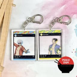 (Mua 1 tặng 1) Móc khóa mica JUJUTSU KAISEN ver Suguru GETO X Satoru GOJO hình in 2 mặt 2