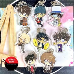 (mua 1 tặng 1) Móc khóa DETECTIVE CONAN ver ÂM NHẠC Thám tử lừng danh mica in hình anime chibi quà tặng độc đáo 1