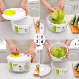 Rổ quay rau chính hãng giúp ráo rau ngay lập tức, giữ thực phẩm tươi lâu hơn. 2