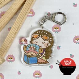 (mua 1 tặng 1) Móc khóa ONE PIECE ĐẢO HẢI TẶC ver MẮT CHẤM in hình anime chibi mica trong acrylic dễ thương 7