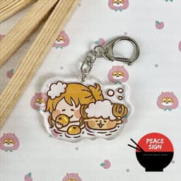 (mua 1 tặng 1) Móc khóa ONE PIECE ĐẢO HẢI TẶC ver MẮT CHẤM in hình anime chibi mica trong acrylic dễ thương 8