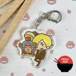(mua 1 tặng 1) Móc khóa ONE PIECE ĐẢO HẢI TẶC ver MẮT CHẤM in hình anime chibi mica trong acrylic dễ thương 9