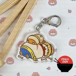 (mua 1 tặng 1) Móc khóa ONE PIECE ĐẢO HẢI TẶC ver MẮT CHẤM in hình anime chibi mica trong acrylic dễ thương 4