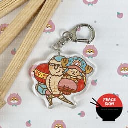 (mua 1 tặng 1) Móc khóa ONE PIECE ĐẢO HẢI TẶC ver MẮT CHẤM in hình anime chibi mica trong acrylic dễ thương 6