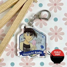 (Mua 1 tặng 1) Móc khóa in hình THÁM TỬ LỪNG DANH CONAN ver TẶNG HOA mica trong acrylic anime chibi quà tặng 6