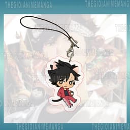 (mua 1 tặng 1) Móc dây treo điện thoại HAIKYUU! ver TẠO DÁNG in hình chibi mica trong acrylic anime bóng chuyền 4