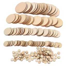Set Miếng Gỗ TRÒN CÓ LỖ GIỮA, Nhiều Size Được Làm Bằng Gỗ Plywood Dày 3mm Dùng Làm Đồ Trang Trí, Tô Màu, Học Tập 1