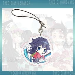 (Tặng móc khóa) Móc dây treo điện thoại KIMETSU NO YAIBA ver CẦM ĐAO NGẮN in hình Thanh Gươm Diệt Quỷ chibi mica acrylic 3