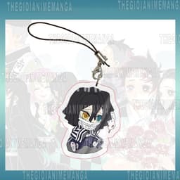 (Tặng móc khóa) Móc dây treo điện thoại KIMETSU NO YAIBA ver CẦM ĐAO NGẮN in hình Thanh Gươm Diệt Quỷ chibi mica acrylic 4