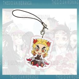 (Tặng móc khóa) Móc dây treo điện thoại KIMETSU NO YAIBA ver CẦM ĐAO NGẮN in hình Thanh Gươm Diệt Quỷ chibi mica acrylic 5