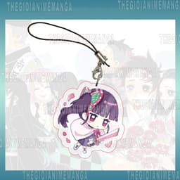 (Tặng móc khóa) Móc dây treo điện thoại KIMETSU NO YAIBA ver CẦM ĐAO NGẮN in hình Thanh Gươm Diệt Quỷ chibi mica acrylic 7
