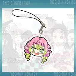 (mua 1 tặng 1) Móc dây treo điện thoại KIMETSU NO YAIBA ver mặt cười in hình Thanh Gươm Diệt Quỷ chibi 6