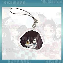 (mua 1 tặng 1) Móc dây treo điện thoại KIMETSU NO YAIBA ver mặt cười in hình Thanh Gươm Diệt Quỷ chibi 5