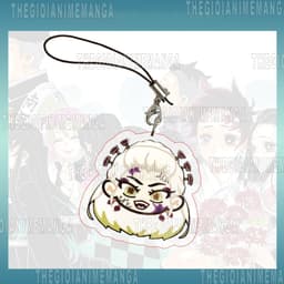 (mua 1 tặng 1) Móc dây treo điện thoại KIMETSU NO YAIBA ver mặt cười in hình Thanh Gươm Diệt Quỷ chibi 4