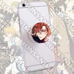 Giá đỡ điện thoại BUNGOU STRAY DOGS ver MẶT LẠNH Văn hào lưu lạc pop socket in hình game anime chibi tiện lợi xinh xắn 4