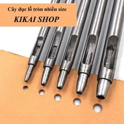 Cây đục lỗ tròn thủ công cao cấp (1mm tới 10mm) Loại gắn lưỡi đục vào Đục lỗ dây nịt, đồ da, giấy, ni lông.... 1