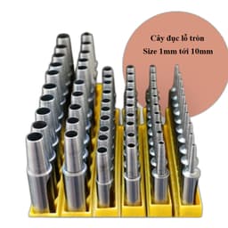 Cây đục lỗ tròn thủ công cao cấp (1mm tới 10mm) Loại gắn lưỡi đục vào Đục lỗ dây nịt, đồ da, giấy, ni lông.... 5