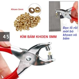 Kìm bấm khoen 5mm Bấm khoen lên giấy,da,bạt KHÔNG XÀI LONG ĐỀN 1