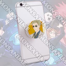 Giá đỡ điện thoại JUJUTSU KAISEN ver NỀN MÀU Chú thuật hồi chiến pop socket in hình game anime chibi tiện lợi xinh xắn 1