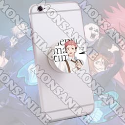Giá đỡ điện thoại JUJUTSU KAISEN ver NỀN MÀU Chú thuật hồi chiến pop socket in hình game anime chibi tiện lợi xinh xắn 8