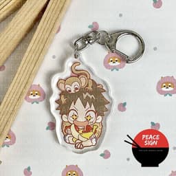 (mua 1 tặng 1) Móc khóa ONE PIECE ĐẢO HẢI TẶC ver ĐỘNG VẬT in hình anime chibi mica trong acrylic dễ thương 3