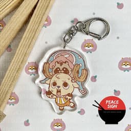 (mua 1 tặng 1) Móc khóa ONE PIECE ĐẢO HẢI TẶC ver ĐỘNG VẬT in hình anime chibi mica trong acrylic dễ thương 4