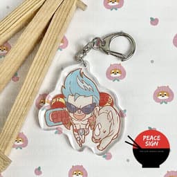 (mua 1 tặng 1) Móc khóa ONE PIECE ĐẢO HẢI TẶC ver ĐỘNG VẬT in hình anime chibi mica trong acrylic dễ thương 5