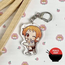 (Mua 1 tặng 1) Móc khóa ONE PIECE ĐẢO HẢI TẶC ver HOẠT ĐỘNG in hình anime chibi mica trong acrylic dễ thương 2