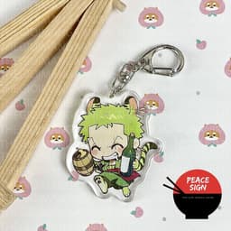 (Mua 1 tặng 1) Móc khóa ONE PIECE ĐẢO HẢI TẶC ver HOẠT ĐỘNG in hình anime chibi mica trong acrylic dễ thương 4