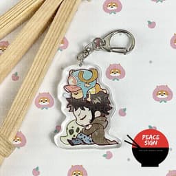 (Mua 1 tặng 1) Móc khóa ONE PIECE ĐẢO HẢI TẶC ver HOẠT ĐỘNG in hình anime chibi mica trong acrylic dễ thương 6