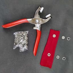 Kìm bấm cúc áo (nút vành / nút 5 chấu / nút áo em bé) Size 9mm Bấm lên vải được 9