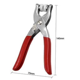 Kìm bấm cúc áo (nút vành / nút 5 chấu / nút áo em bé) Size 9mm Bấm lên vải được 3