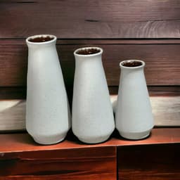 Lọ hoa decor vân ganh men mộc dáng loe phình đáy gốm Bát Tràng 8
