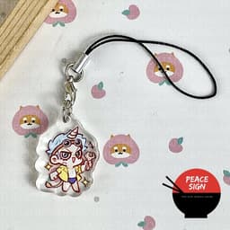 (mua 1 tặng 1) Móc dây treo điện thoại ONE PIECE ver BABY TAI THÚ anime chibi popsocket griptok mica tiện lợi 5