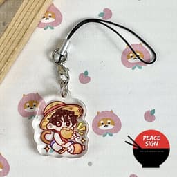 (mua 1 tặng 1) Móc dây treo điện thoại ONE PIECE ver BABY TAI THÚ anime chibi popsocket griptok mica tiện lợi 6