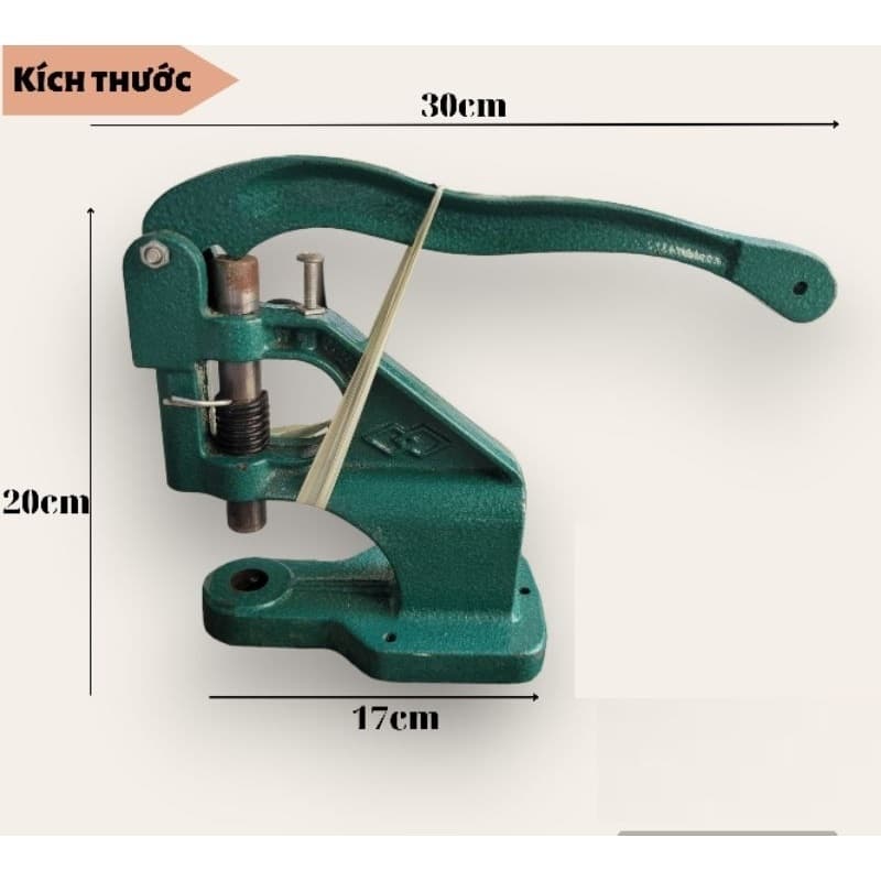 Máy đóng nút bấm 4 chi tiết, nút bóp, nút chén (cúc chậu), nút nhựa Máy đóng nút cúc đa năng thủ công Máy xanh Bằng gang