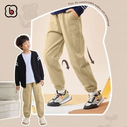 Quần dài bé trai BabyloveGO 2026 quần jogger kaki cho bé ống rộng phong cách Hàn quốc KK04 2
